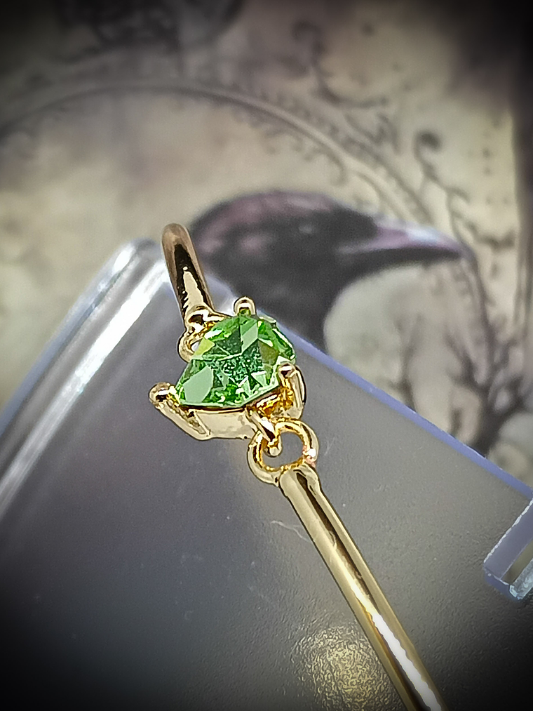 CJ - ☢ 1ct, 6mm Heart cut, Apple green UG bracelet - Gold-filled/Costume 👑 5