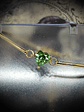 CJ - ☢ 1ct, 6mm Heart cut, Apple green UG bracelet - Gold-filled/Costume 👑 - thumbnail 2