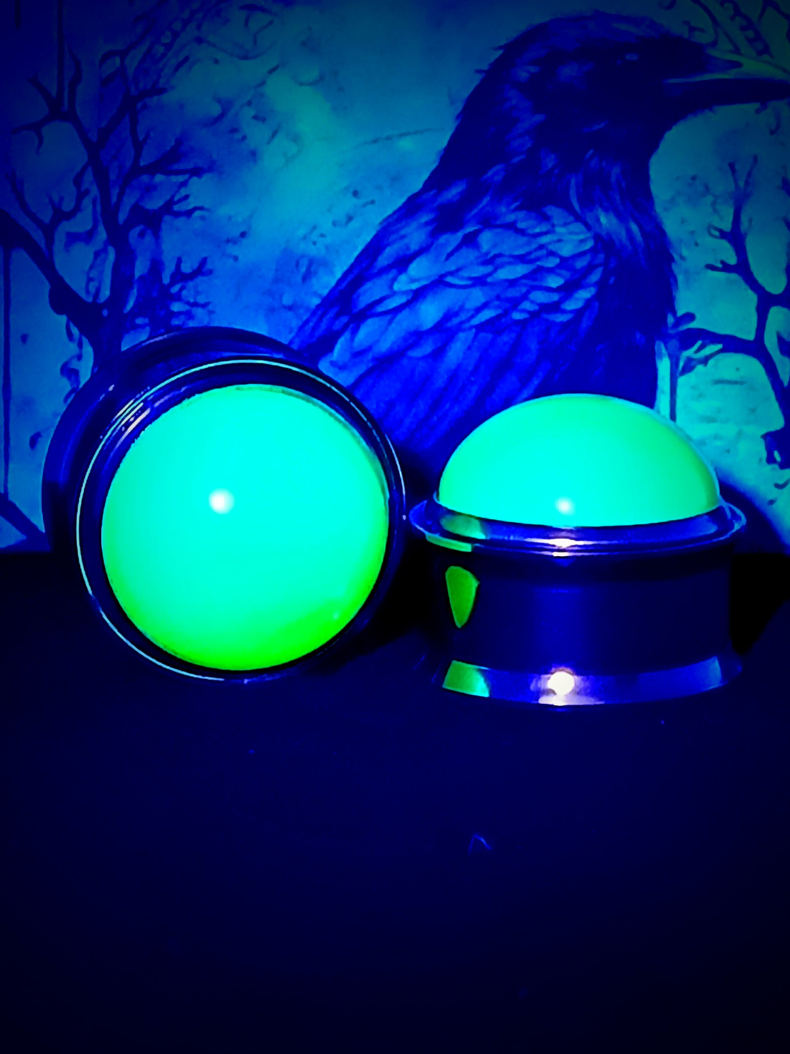 20mm, 13/16 inch Ear tunnel/plug  ☢ Lg  Vintage Green opal UG, ear-plugs 4