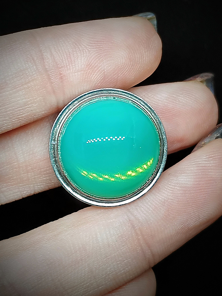 20mm, 13/16 inch Ear tunnel/plug  ☢ Lg  Vintage Green opal UG, ear-plugs 3