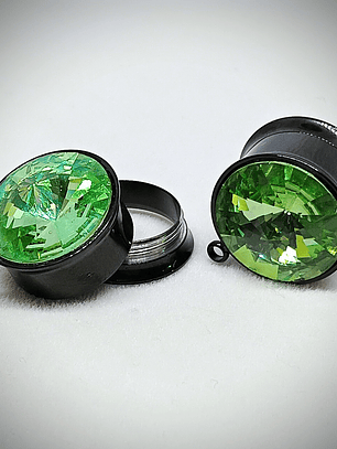 16mm, 5/8 inch, Ear Plug  ☢ Lg  Vintage Green UG, ear-plugs 