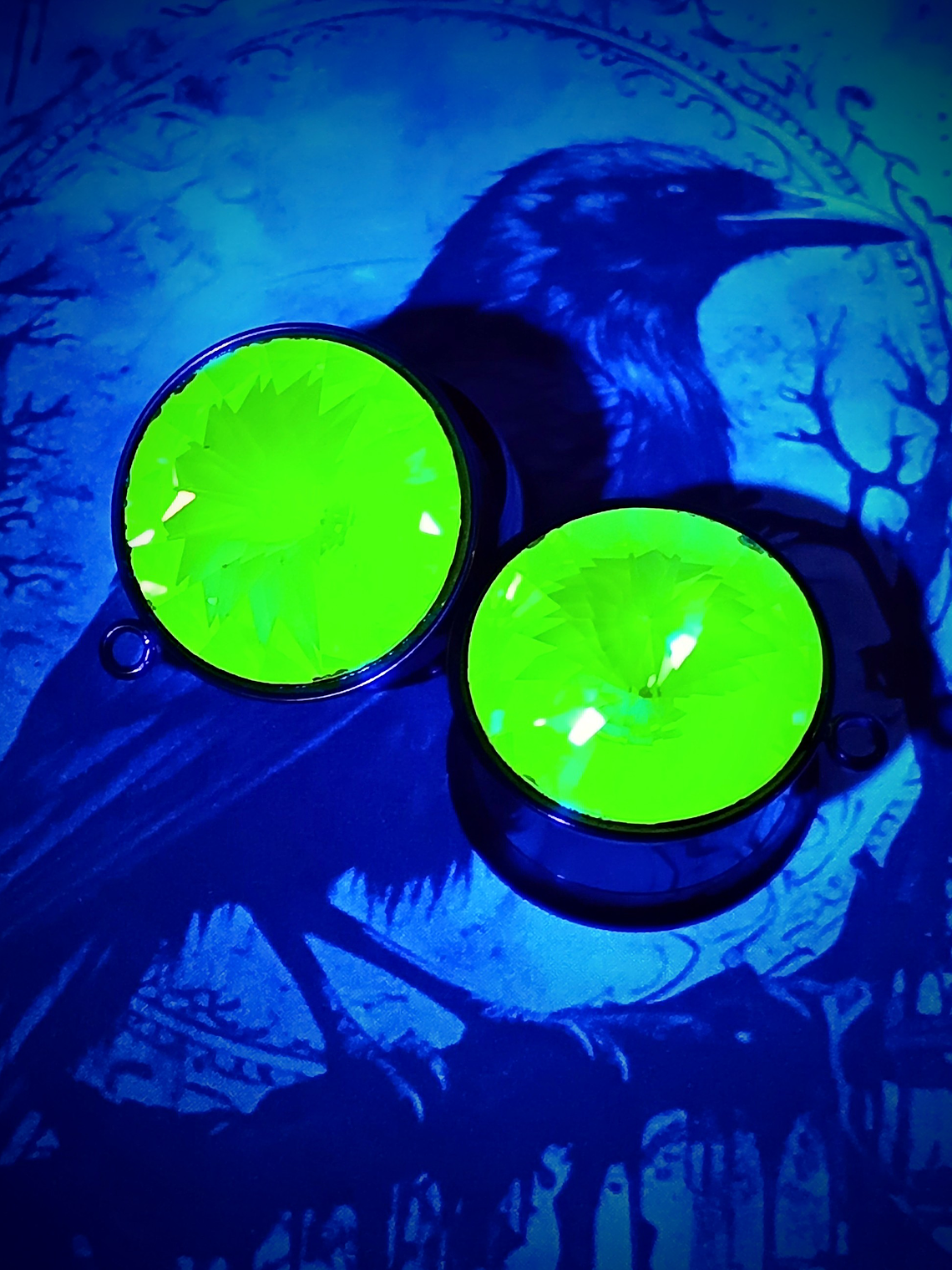 16mm, 5/8 inch, Ear Plug  ☢ Lg  Vintage Green UG, ear-plugs  4