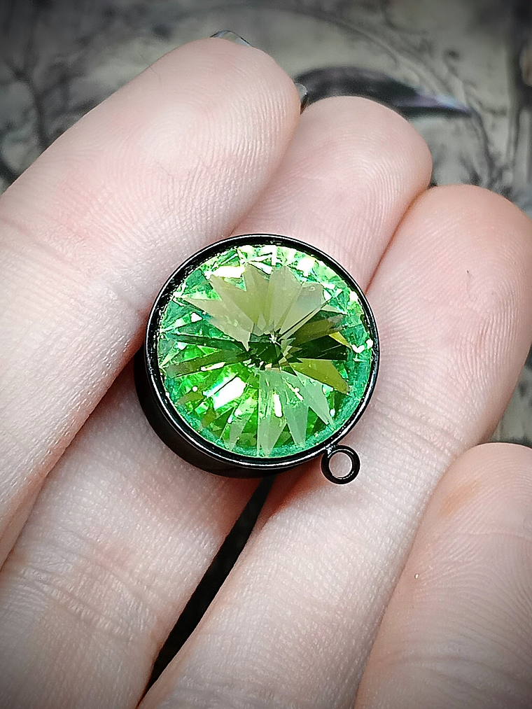 16mm, 5/8 inch, Ear Plug  ☢ Lg  Vintage Green UG, ear-plugs  3