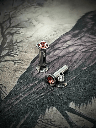 2mm, 12g, Ear plug  ☢ Vintage Pink UG glass, ear-plugs