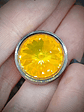 18mm, 11/16 inch Ear plug Vintage orange Cadmium glass, ear-plugs - thumbnail 4