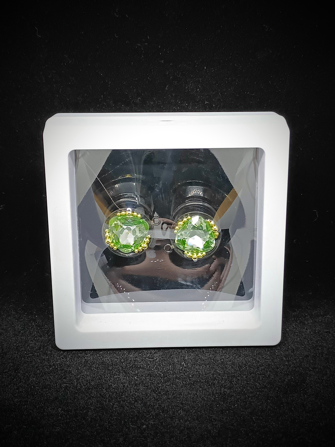 14mm, 9/16inch, Plug  ☢ Triangle cut Vintage Green UG, ear-plugs 6