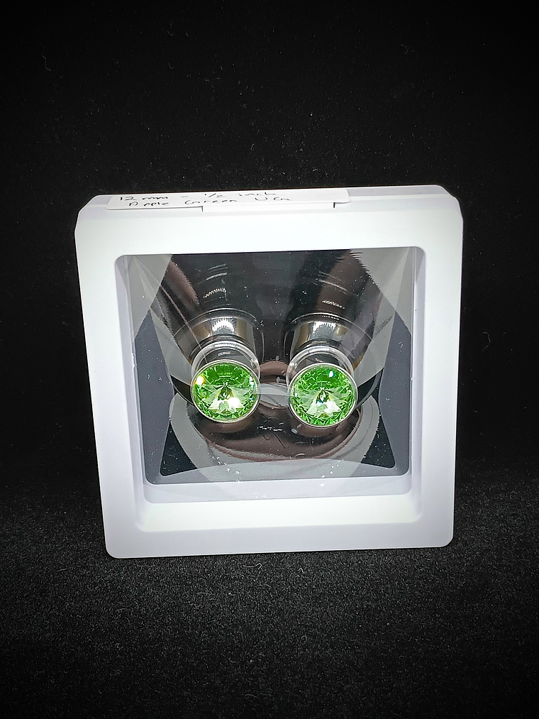 12mm, 1/2inch Ear plug  ☢ Vintage Green UG, ear-plugs 6