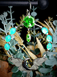 RTS - Long dangle ☢ Crescent moon Luna moth earrings, Loaded with UG - thumbnail 3