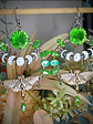 Long dangle ☢ UG Luna moth earrings - Loaded with UG, fits most tunnels - thumbnail 1