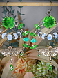 Long dangle ☢ UG Luna moth earrings - Loaded with UG, fits most tunnels - thumbnail 2