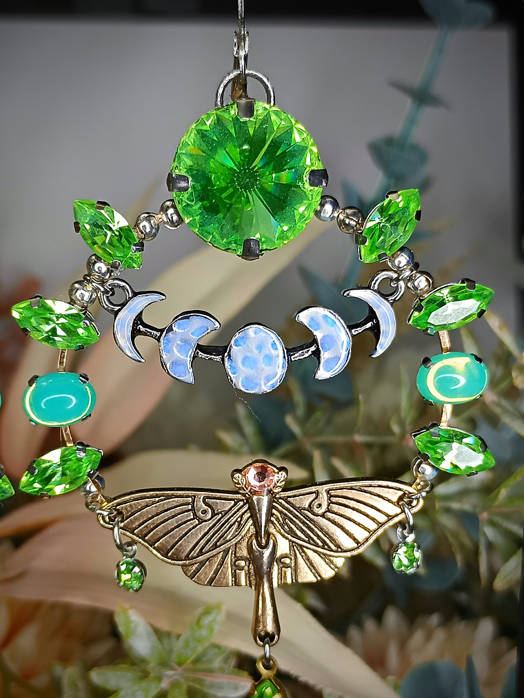 Long dangle ☢ UG Luna moth earrings - Loaded with UG, fits most tunnels 4