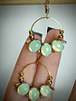RTS - Golden lemon opal ☢ UG earrings, gold-plated stainless steel - thumbnail 4