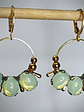 RTS - Golden lemon opal ☢ UG earrings, gold-plated stainless steel - thumbnail 1