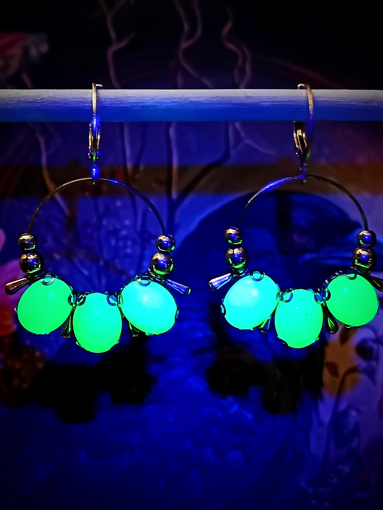 RTS - Golden lemon opal ☢ UG earrings, gold-plated stainless steel 5