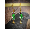 Dainty Peridot green ☢ UG earrings - silver or gold-plate