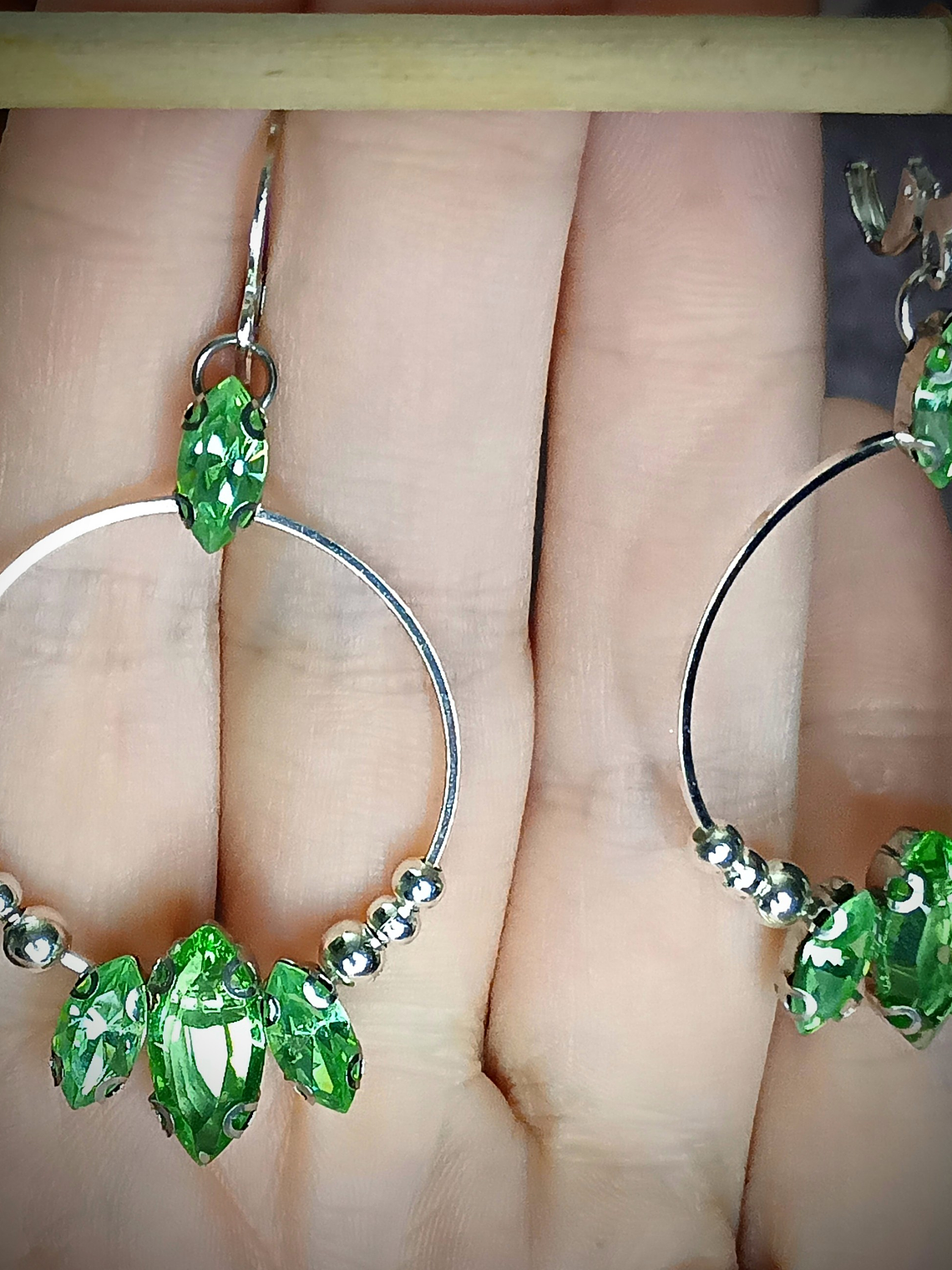 RTS - Green apple ☢ UG earrings, Loaded with UG, fits most tunnels - Stainless steel 3