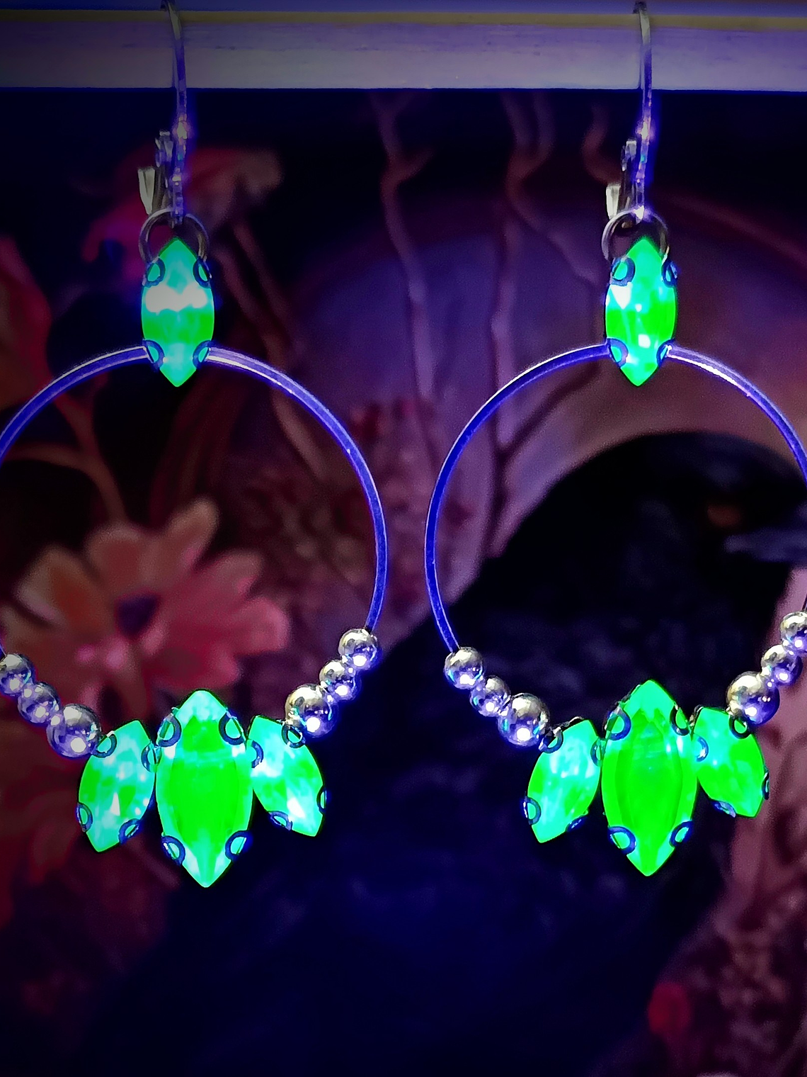 RTS - Green apple ☢ UG earrings, Loaded with UG, fits most tunnels - Stainless steel 4