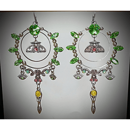 Large Goddess ☢ UG earrings, Loaded with many colors of UG - style 1