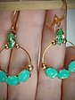 RTS - Peridot and green opal ☢ UG earrings, Loaded with UG - Gold-plated stainless - thumbnail 3
