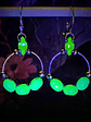 RTS - Peridot and green opal ☢ UG earrings, Loaded with UG - Gold-plated stainless - thumbnail 4