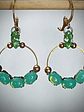 RTS - Peridot and green opal ☢ UG earrings, Loaded with UG - Gold-plated stainless - thumbnail 2