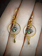 RTS - Protection eye, Peridot green ☢ UG earrings - STL/SS/GP - thumbnail 3