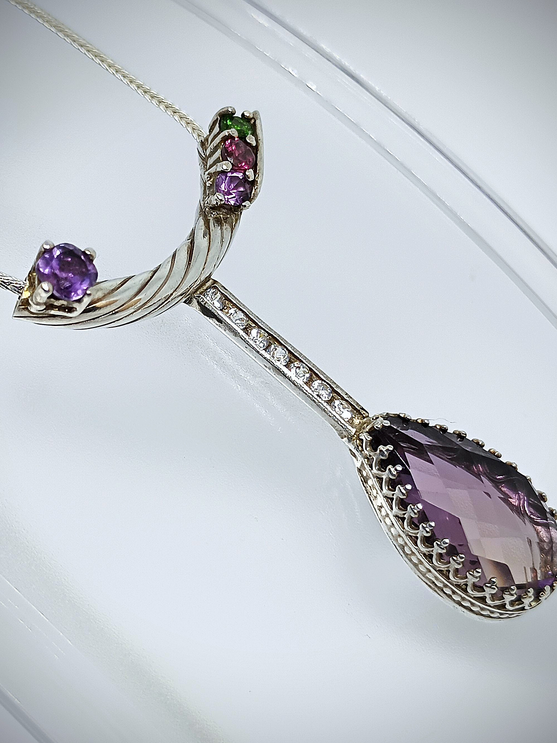 Ametrine, chrome diopside and garnet necklace -  Private collection 2