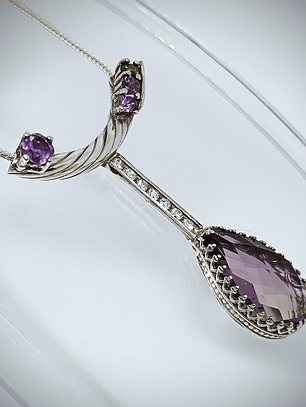 Ametrine, chrome diopside and garnet necklace -  Private collection