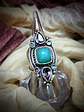 Stunning Chrysoprase Statement ring, amethyst and moonstone - Sz8 - Sterling - thumbnail 4