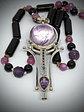 Brandenburg Amethyst Talisman with beaded gemstone necklace - Sterling - thumbnail 5