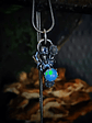MTO - Sterling spider necklace with Opal and Tanzanite - Sterling - thumbnail 1