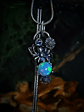 MTO - Sterling spider necklace with Opal and Tanzanite - Sterling - thumbnail 4