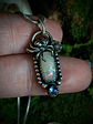 Sterling silver Spider necklace with Opal and moonstone - SOLD Private collection - thumbnail 4