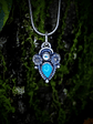 Sterling silver Turquoise and moonstone Necklace - SOLD Private collection - thumbnail 4