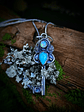 MTO - Opal, Turquoise and moonstone Key pendant - Sterling - thumbnail 1