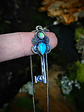 MTO - Opal, Turquoise and moonstone Key pendant - Sterling - thumbnail 4