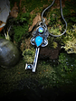 MTO - Opal, Turquoise and moonstone Key pendant - Sterling - thumbnail 6