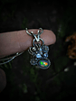 MTO - Opal and Chrome diopside Spider necklace - Sterling - thumbnail 1