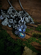 MTO - Opal and Chrome diopside Spider necklace - Sterling - thumbnail 2