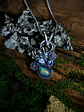 MTO - Opal and Chrome diopside Spider necklace - Sterling - thumbnail 3