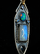 RTS - Moonstone and Opal, unisex talisman pendant - Sterling - Ooak - thumbnail 6
