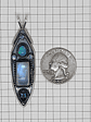 RTS - Moonstone and Opal, unisex talisman pendant - Sterling - Ooak - thumbnail 7