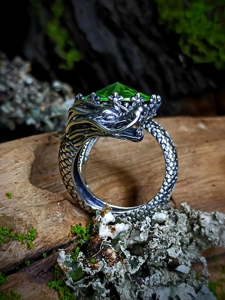 ☢ Massive Dragon UG glass ring - UNISEX - Sterling - Private collection 1