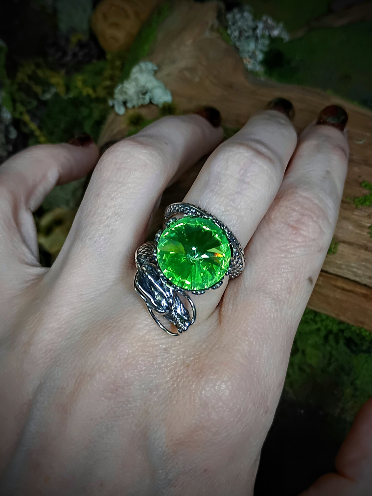 ☢ Massive Dragon UG glass ring - UNISEX - Sterling - Private collection 5