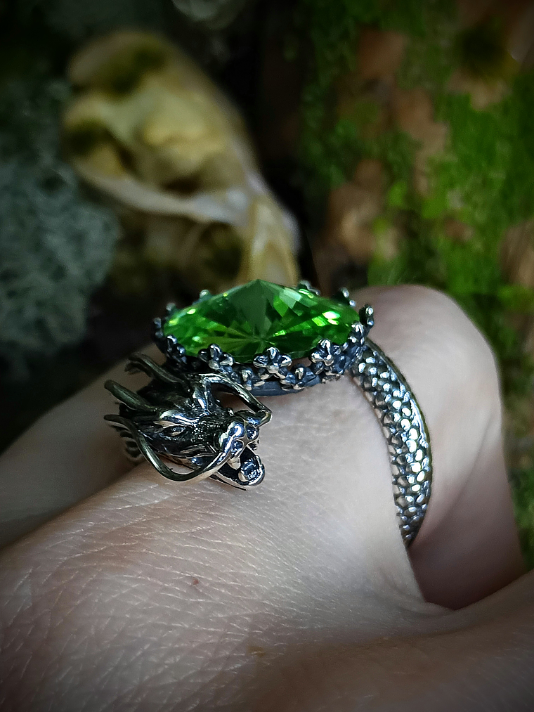 ☢ Massive Dragon UG glass ring - UNISEX - Sterling - Private collection 6