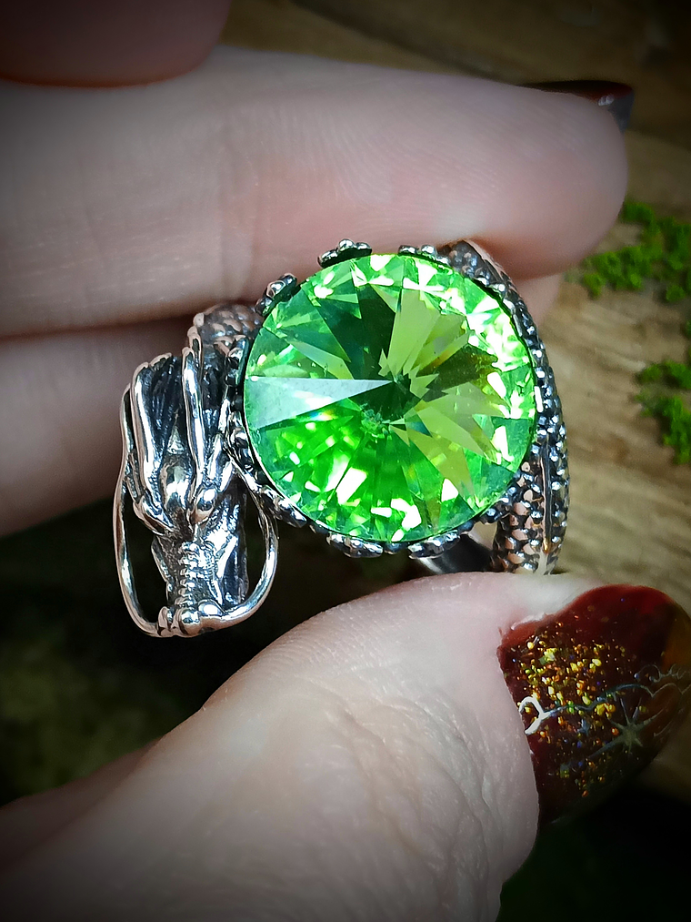 ☢ Massive Dragon UG glass ring - UNISEX - Sterling - Private collection 7