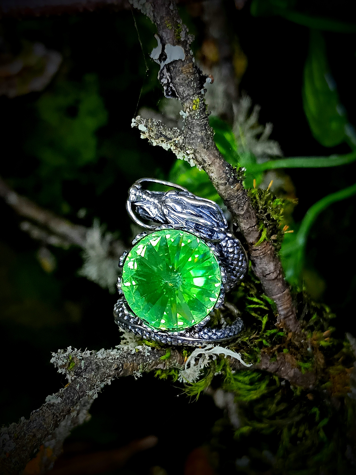 ☢ Massive Dragon UG glass ring - UNISEX - Sterling - Private collection 8