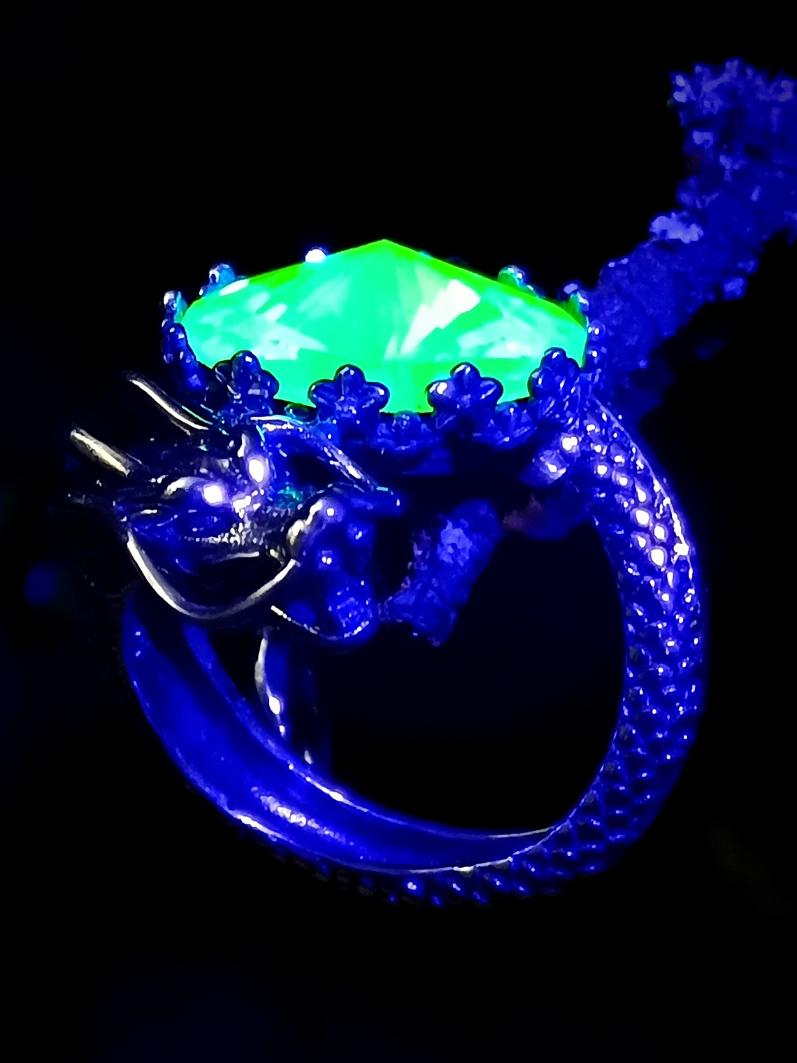 ☢ Massive Dragon UG glass ring - UNISEX - Sterling - Private collection 9