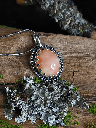 SS - ☢ Simple Sterling silver Pink custard UG necklace or ring -  Sterling 💍