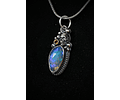 Ethiopian opal, hessanite garnet, Lost souls pendant 